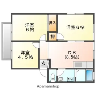 アーバン花畑A号館【2階】の間取り