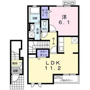 サンモール MⅠ【2階】の間取り