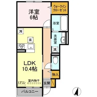 セジュールウィット【1階】の間取り