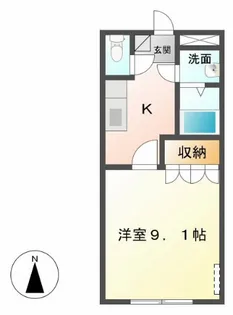 シャルトルⅠ【105号室】の間取り