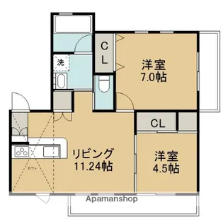 サンヒルつくほ【2階】の間取り