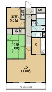 ガーデンヒルズ津田【207号室】の間取り