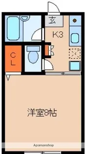 久保田ハイツ1号館【107号室】の間取り