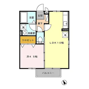 プラムロードⅡ【201号室】の間取り