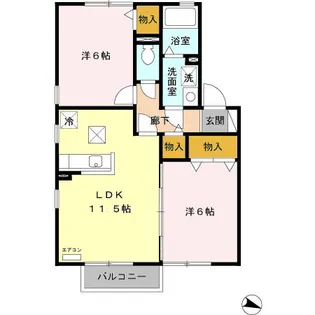グランシャリオ ABC【1階】の間取り