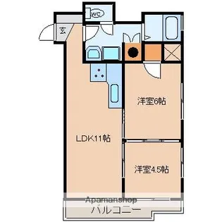 アーバニティハイツ【2階】の間取り