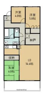 ガーデンヒルズ並木【5階】の間取り