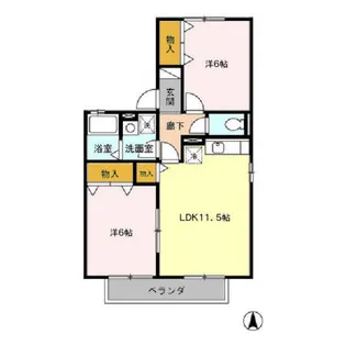 アムール【1階】の間取り