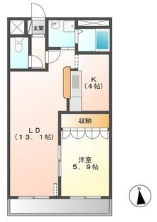 リバーフィールド【1階】の間取り