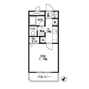 1Kの間取り画像
