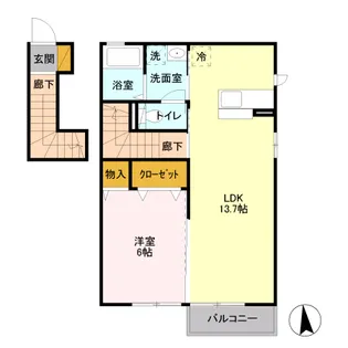 STELLA COURT(ステラ・コート)【2階】の間取り