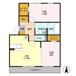 サンジュエル【2階】の間取り