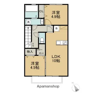 チェリーウェル【2階】の間取り
