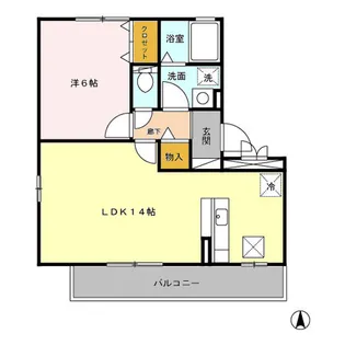 みどりのエアリー S【1階】の間取り
