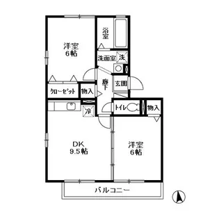 ラ ルーナ A【205号室】の間取り