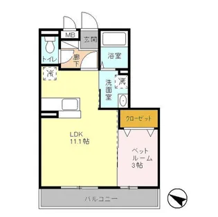 ハーベスト・コート【1階】の間取り