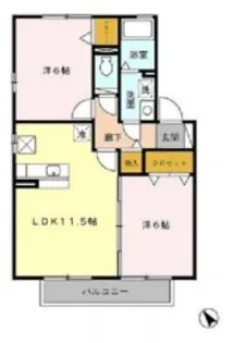 アプローズスクエアABCD【1階】の間取り