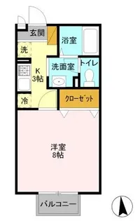 アークグレイス【2階】の間取り