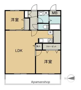 ラグゼナ千現【3階】の間取り