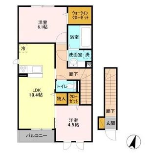 セジュールウィット【2階】の間取り