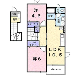 コモドカーサ旭台 Y【2階】の間取り