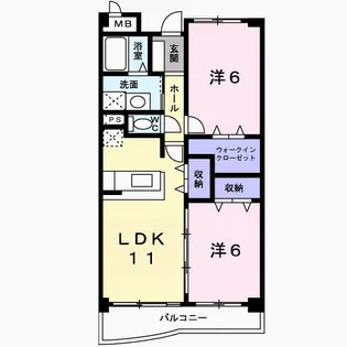 ラ・コモード【2階】の間取り