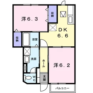 グリーンビレッジ【1階】の間取り