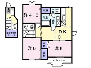 ニューハニーハイツ C【2階】の間取り