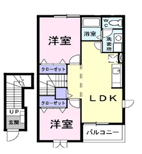 エスペランスWATANABE【2階】の間取り