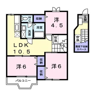 ハピネスヒル1【2階】の間取り