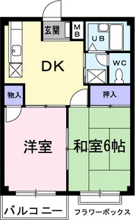 エルディム西A【2階】の間取り