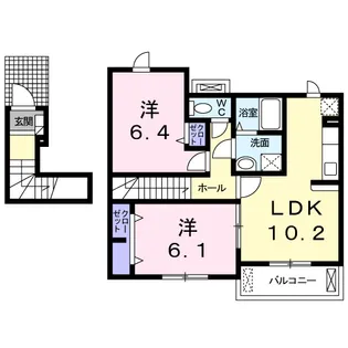 メゾン ド ルクプル【2階】の間取り