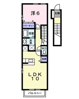 アズールつくば B【2階】の間取り