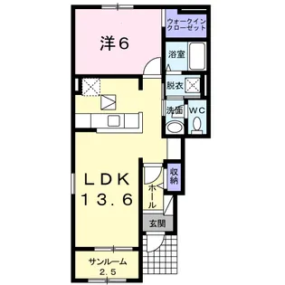 フォルトゥーナ・Ⅰ【1階】の間取り