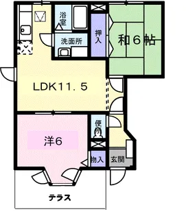 シャルマンメゾンA【1階】の間取り