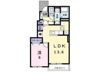 フォレスタⅡ A【1階】の間取り