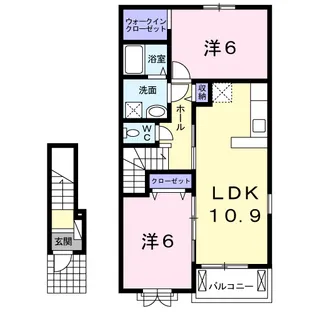 エスポワール Ⅱ【2階】の間取り