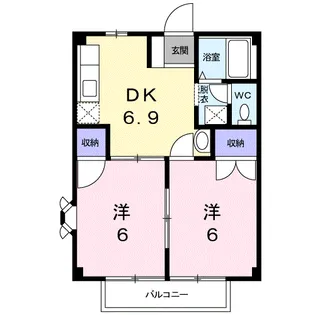 フローラル内藤E【2階】の間取り