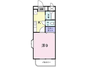 ラフィネ天久保B【3階】の間取り