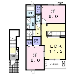 プリマ・ブリエ【2階】の間取り