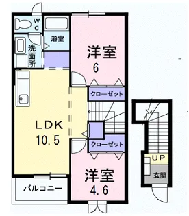 グリーン・ヒル C【2階】の間取り