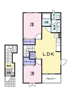 ソレアード・ホソヤ B【2階】の間取り
