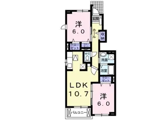 サニーヴィレッジⅢ【1階】の間取り