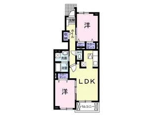 サニーヴィレッジⅢ【1階】の間取り