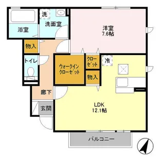 アルブルコート Ⅰ【1階】の間取り