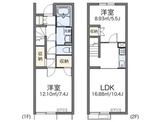 レオネクストミント【1階】の間取り