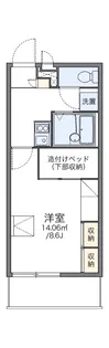 レオパレスソレーユ Ⅱ【3階】の間取り