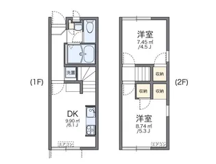 レオパレスナチュールⅡ【1階】の間取り