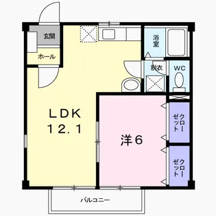 ニューシティYANAKA【1階】の間取り