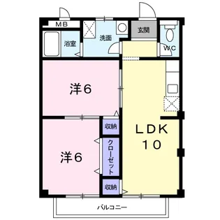 パルネット内藤A【2階】の間取り